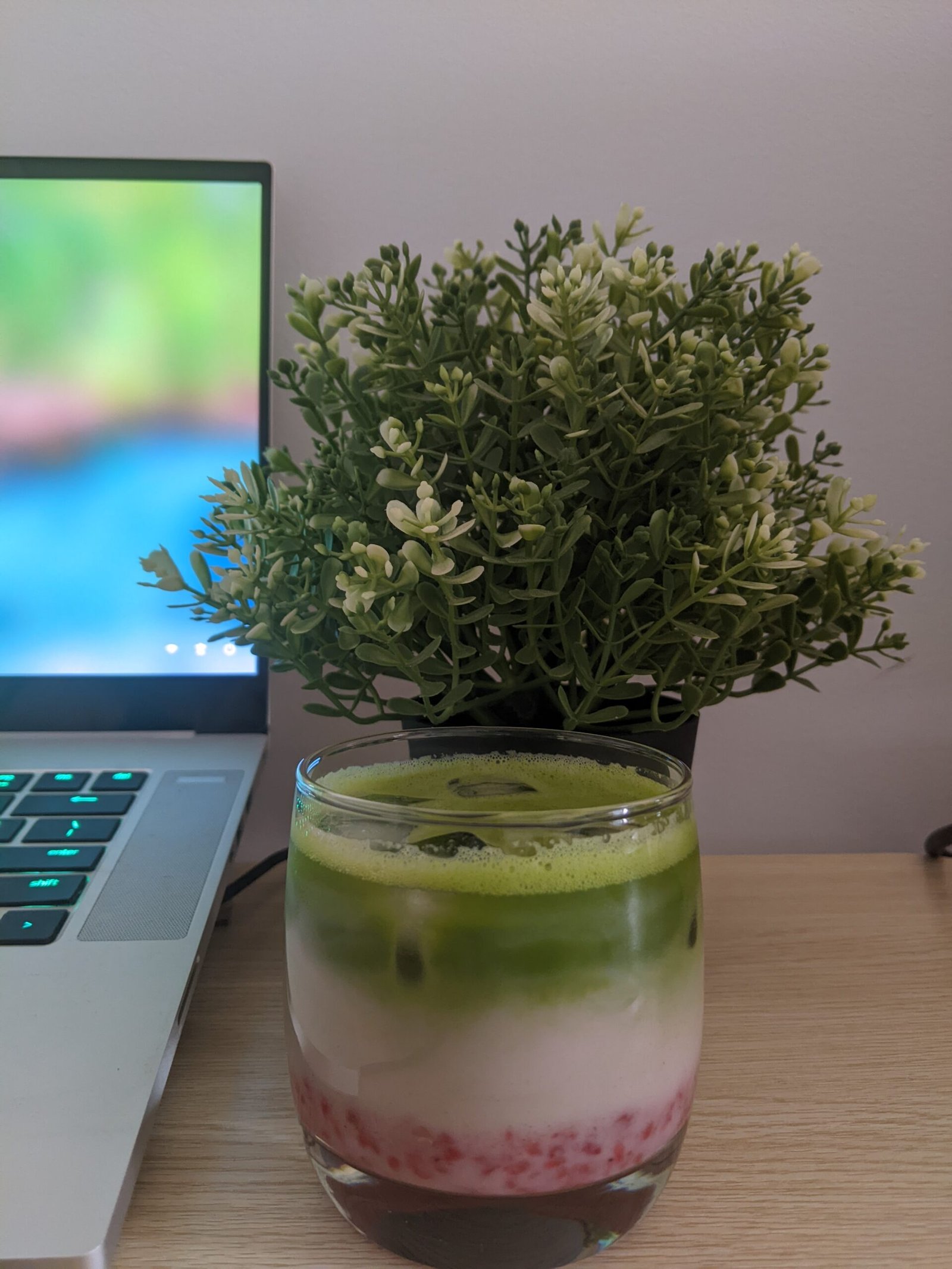 Strawberry Matcha Latte: super frais et acidulé